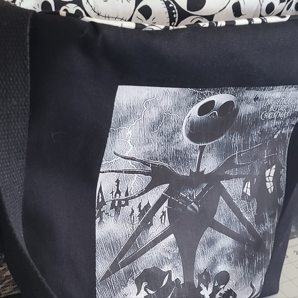 Nightmare before christmas tote bag 14x12 handmade - Picture 4 of 5